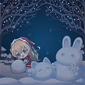 Tablecloth - Snowman Building